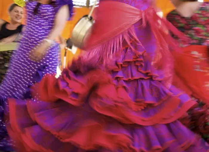 Framed Print : Flamenco dancers, Feria del Caballo in Jerez de la Frontera, Andalusia, Spain Framed Print : Flamenco dancers, Feria del Caballo in Jerez de la Frontera, Andalusia, Spain