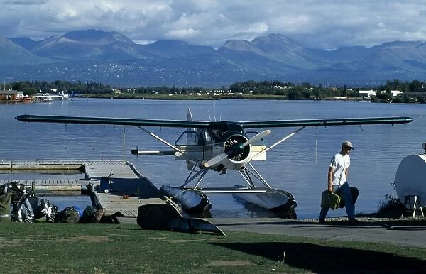 Float planes on Lake Hood