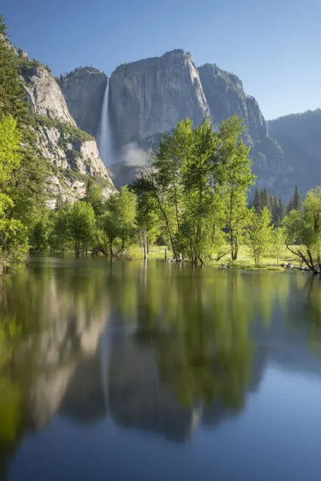 Framed Print : Flooded Merced River and Yosemite Falls during springtime, Yosemite, California, USA Framed Print : Flooded Merced River and Yosemite Falls during springtime, Yosemite, California, USA