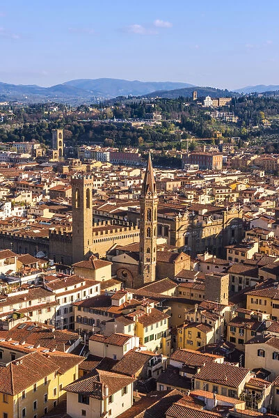 Florence, Tuscany, Italy. Cityscape from the Giottos tower