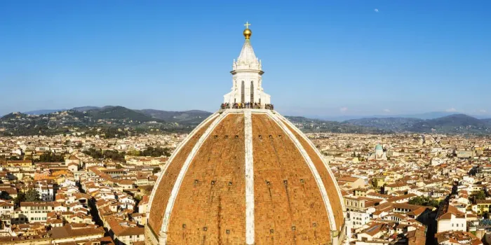 Framed Print : Florence, Tuscany, Italy. View of the Duomos cupola and the city seen from Framed Print : Florence, Tuscany, Italy. View of the Duomos cupola and the city seen from