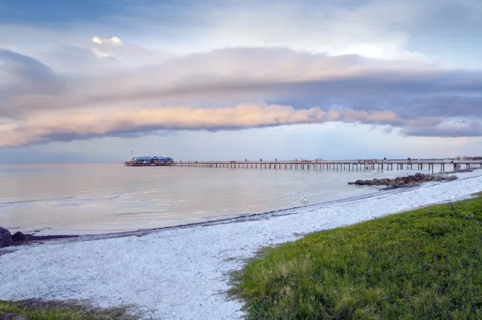 Framed Print : Florida, Anna Maria Island, City Pier, Manatee County, Tampa Bay, Beach, Sunset