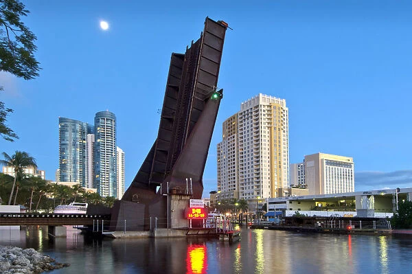 Florida, Fort Lauderdale, Riverwalk, Railroad Bridge, New River