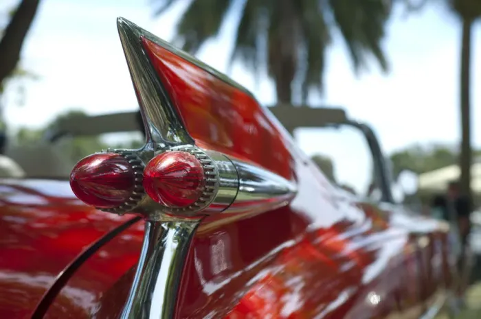Framed Print : Florida, Saint Petersburg, 1959 Cadillac Eldorado, Tail Fins, Bullet Tail Lights, Car Show
