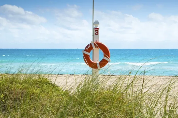 Framed Print : Florida, Surfside, Miami Beach, North Miami Beach, Lifeguard Buoy Framed Print : Florida, Surfside, Miami Beach, North Miami Beach, Lifeguard Buoy