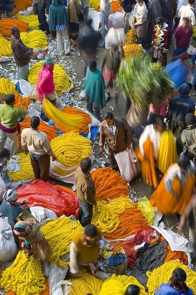 Flower Market, Calcutta, West Bengal, India