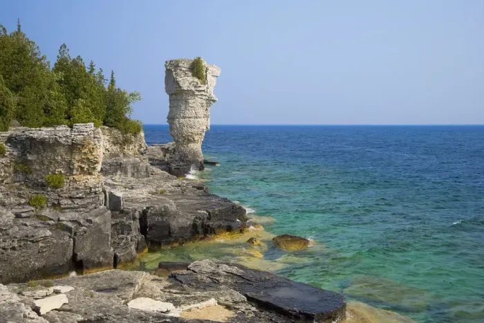 Framed Print : Flowerpot Rock, Flowerpot Island, Phantom Five National Park, Lake Huron Framed Print : Flowerpot Rock, Flowerpot Island, Phantom Five National Park, Lake Huron