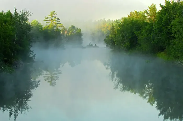 Framed Print : fog at sunrise on Whanapitae River near Killarney Provincial Park, Ontario, Canada Framed Print : fog at sunrise on Whanapitae River near Killarney Provincial Park, Ontario, Canada