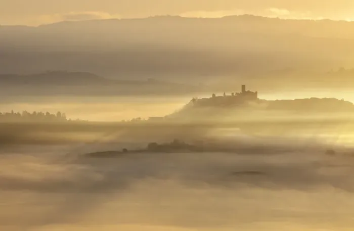 Framed Print : Foggy morning at Castiglione Falletto during autumn at sunrise, Cuneo, Langhe e Roero Framed Print : Foggy morning at Castiglione Falletto during autumn at sunrise, Cuneo, Langhe e Roero
