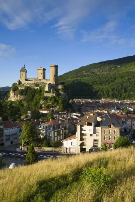 Framed Print : Foix Castle, Foix, Ariege, Midi-Pyrenees, France