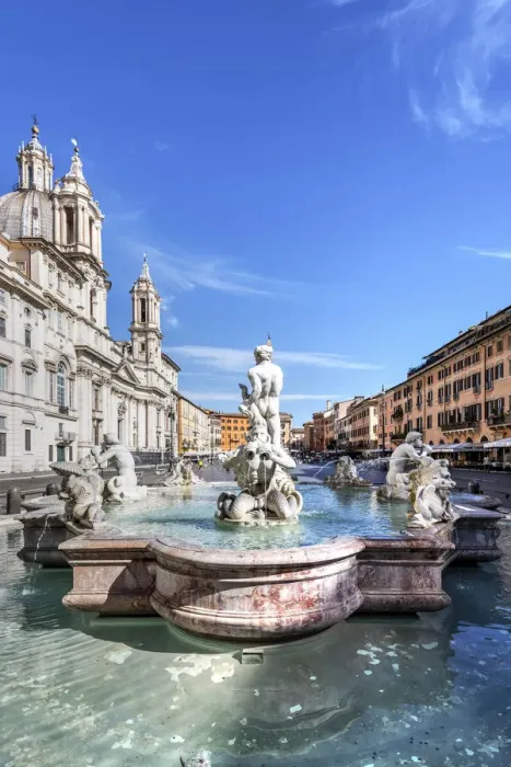 Framed Print : Fontana del Moro or Moor Fountain, Piazza Navona, Rome, Lazio, Italy Framed Print : Fontana del Moro or Moor Fountain, Piazza Navona, Rome, Lazio, Italy