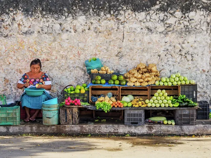 Framed Print : Food stall at the street of Valladolid, Yucatan State, Mexico Framed Print : Food stall at the street of Valladolid, Yucatan State, Mexico