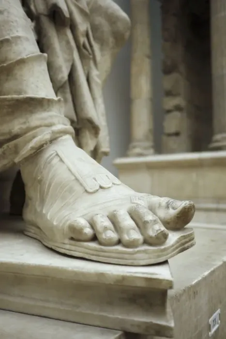 Framed Print : Foot from a stone statue, Pergamon Museum, Berlin, Germany Framed Print : Foot from a stone statue, Pergamon Museum, Berlin, Germany