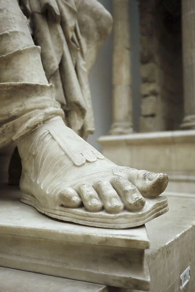 Foot from a stone statue, Pergamon Museum, Berlin, Germany