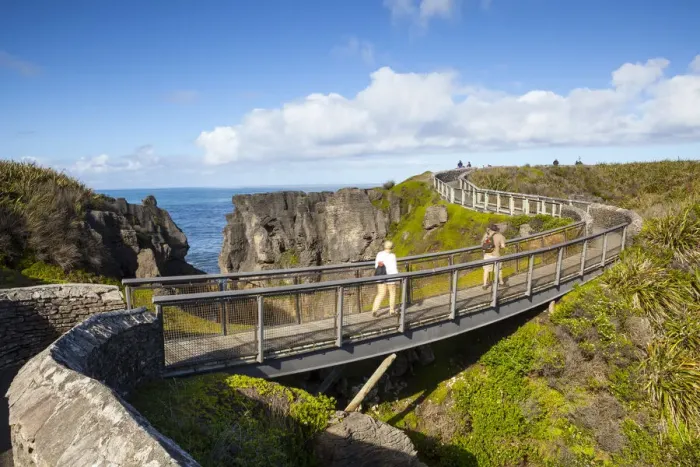 Framed Print : Footbridge to viewing platform, Punakaiki, West Coast, South Island, New Zealand Framed Print : Footbridge to viewing platform, Punakaiki, West Coast, South Island, New Zealand