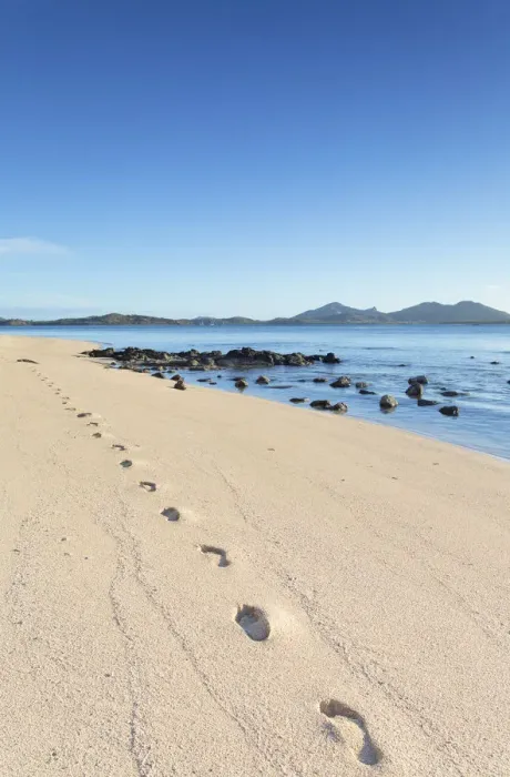 Framed Print : Footprints on beach, Nacula Island, Yasawa Islands, Fiji Framed Print : Footprints on beach, Nacula Island, Yasawa Islands, Fiji