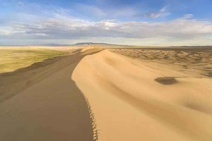 Framed Print : Footsteps on Khongor sand dunes in Gobi Gurvan Saikhan National Park. Sevrei district Framed Print : Footsteps on Khongor sand dunes in Gobi Gurvan Saikhan National Park. Sevrei district