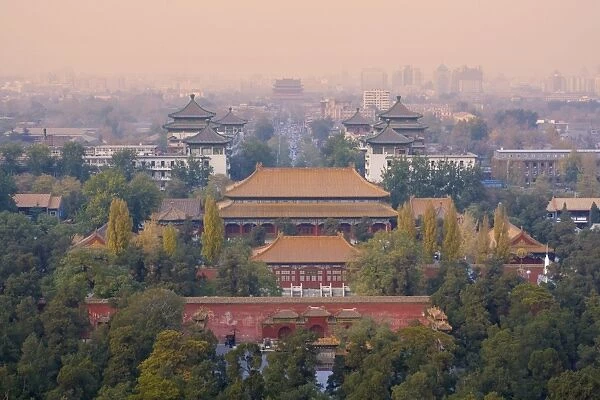 The Forbidden City, elevated view, Beijing, China