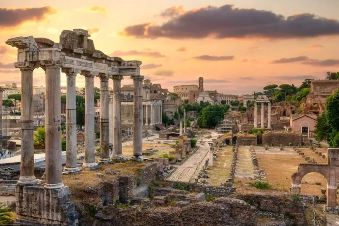 Framed Print : Fori Imperiali (Roman Forum) from the Campidoglio at sunrise Framed Print : Fori Imperiali (Roman Forum) from the Campidoglio at sunrise
