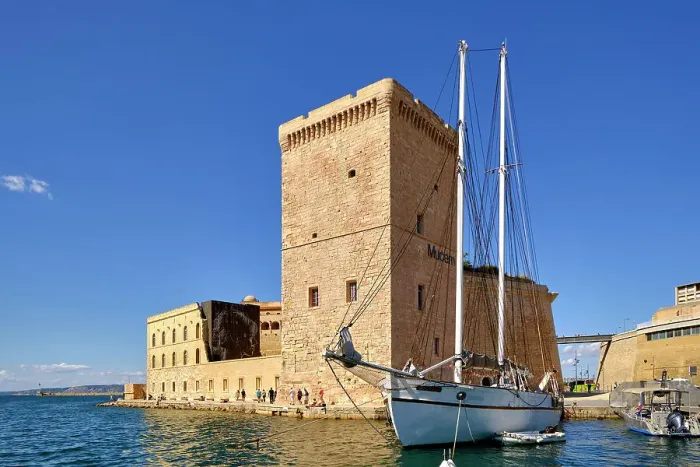 Framed Print : Fort Saint-Jean is a fortification in Marseille, built in 1660 by Louis XIV at the entrance to the Old Port (Vieux Port). France Framed Print : Fort Saint-Jean is a fortification in Marseille, built in 1660 by Louis XIV at the entrance to the Old Port (Vieux Port). France