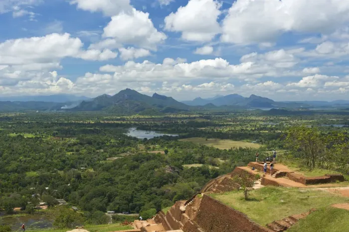 Framed Print : The foundations of an ancient monastery on the summit of Sigiriya Rock, Sigiriya Framed Print : The foundations of an ancient monastery on the summit of Sigiriya Rock, Sigiriya