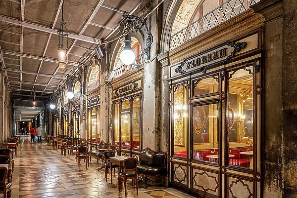 Founded in 1720, Caffe Florian is the oldest cafe in continuous operation in the world, Venice, Veneto, Italy