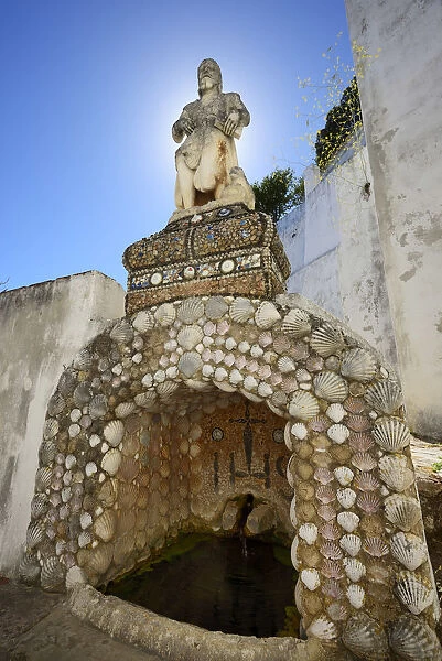 Fountain in the Arrabida Monastery. Arrabida Nature Park. Setubal, Portugal