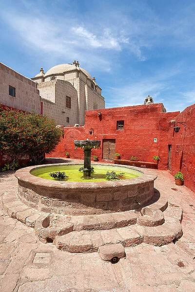 Fountain at Monastery of Santa Catalina de Siena, UNESCO, Arequipa, Arequipa Province, Arequipa Region, Peru