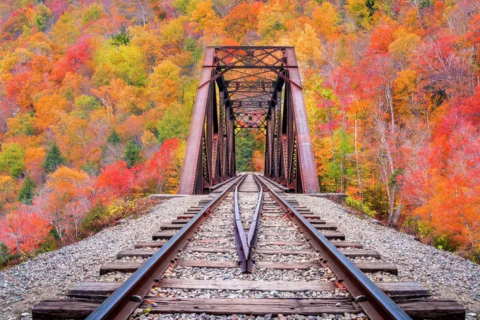 Framed Print : Fourth Iron Trestle framed by Fall Foliage North Conway, New Hampshire, New England, USA Framed Print : Fourth Iron Trestle framed by Fall Foliage North Conway, New Hampshire, New England, USA