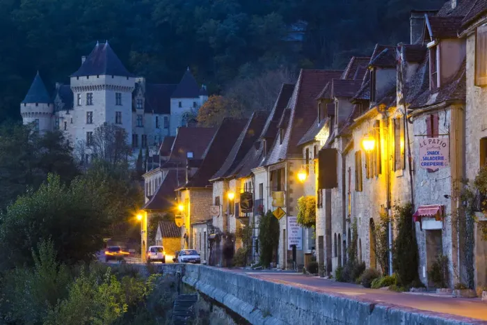 Framed Print : France, Aquitaine Region, Dordogne Department, La Roque Gageac, town on the Dordogne