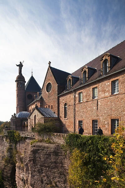 France, Bas-Rhin, Alsace Region, Mont Ste-Odile, hilltop convent