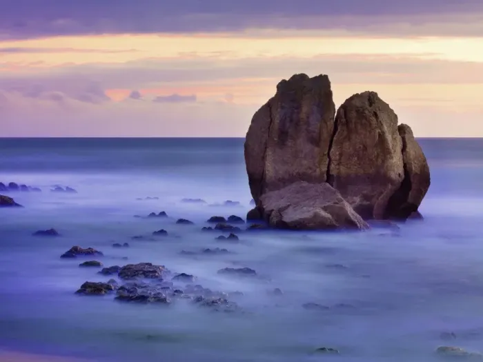 Framed Print : France, Biarritz, Pyrenees-Atlantique, seascape and rock formation Framed Print : France, Biarritz, Pyrenees-Atlantique, seascape and rock formation