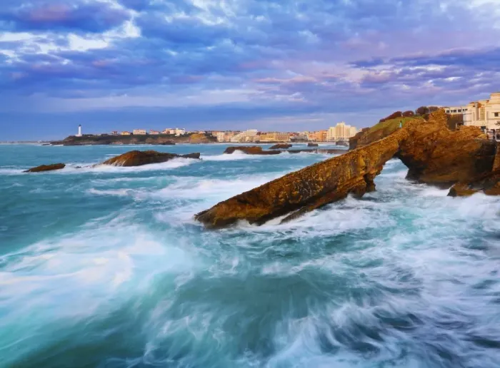 Framed Print : France, Biarritz, Pyrenees-Atlantique, seascape Framed Print : France, Biarritz, Pyrenees-Atlantique, seascape