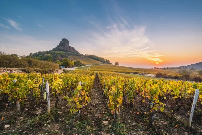 Framed Print : France, Bourgogne-Franche-Comte, Burgundy, Saone-et-Loire, Solutre-Pouilly Framed Print : France, Bourgogne-Franche-Comte, Burgundy, Saone-et-Loire, Solutre-Pouilly