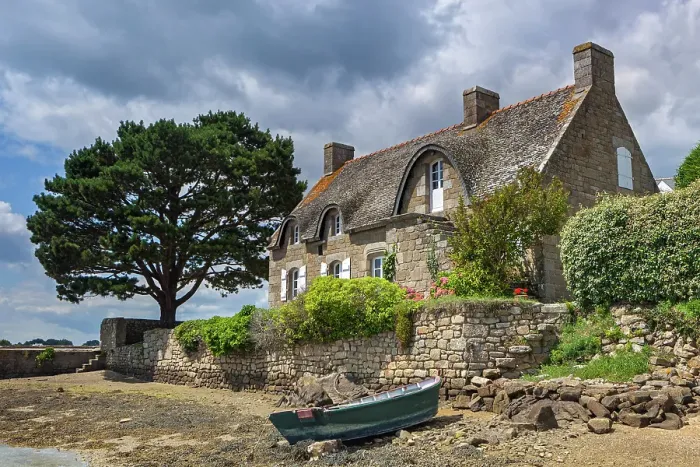 Framed Print : France, Brittany, Morbihan, St-Cado village Framed Print : France, Brittany, Morbihan, St-Cado village