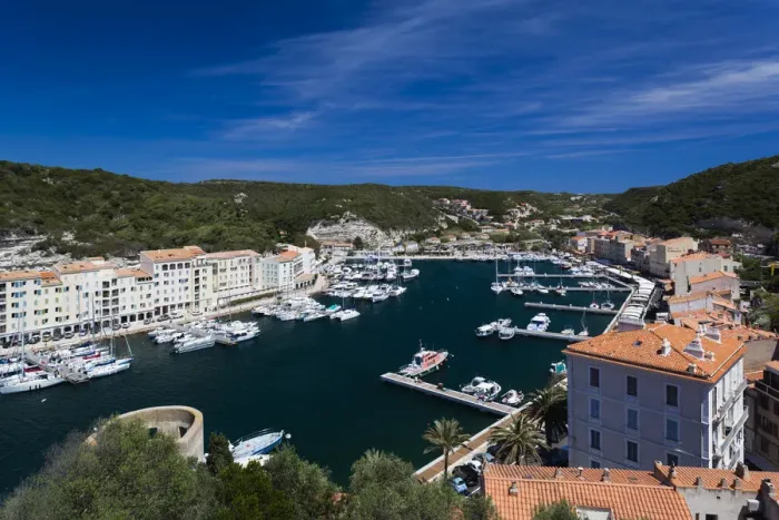 Framed Print : France, Corsica, Corse-du-Sud Department, Corsica South Coast Region, Bonifacio, elevated Framed Print : France, Corsica, Corse-du-Sud Department, Corsica South Coast Region, Bonifacio, elevated