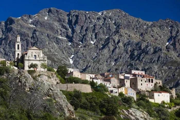 Framed Print : France, Corsica, Haute-Corse Department, La Balagne Region, Montemaggiore, elevated Framed Print : France, Corsica, Haute-Corse Department, La Balagne Region, Montemaggiore, elevated