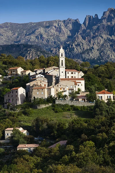 France, Corsica, Haute-Corse Department, Central Mountains Region, Soveria, elevated