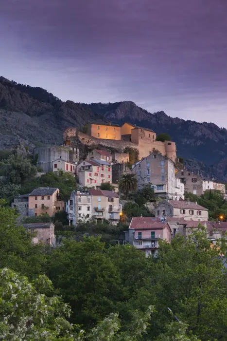 Framed Print : France, Corsica, Haute-Corse Department, Central Mountains Region, Corte, city Framed Print : France, Corsica, Haute-Corse Department, Central Mountains Region, Corte, city