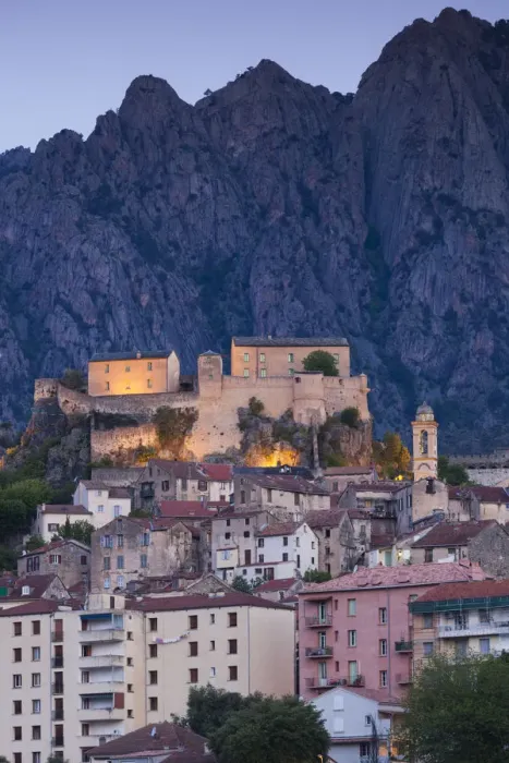 Framed Print : France, Corsica, Haute-Corse Department, Central Mountains Region, Corte, city Framed Print : France, Corsica, Haute-Corse Department, Central Mountains Region, Corte, city