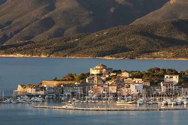 France, Corsica, Haute-Corse Department, Le Nebbio Region, St-Florent, elevated port