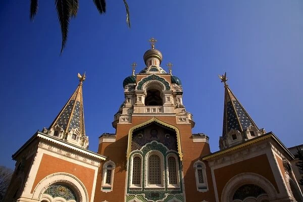 France, Cote D Azur, Nice; The Russian Orthodox Cathedral of St. Nicholas in the center of the city