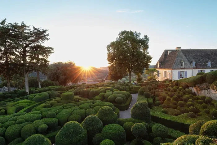 Framed Print : France, Dordogne, Perigord Noir, Dordogne valley, Vezac, Marqueyssac castle & boxwood gardens illuminated by candles at sunset Framed Print : France, Dordogne, Perigord Noir, Dordogne valley, Vezac, Marqueyssac castle & boxwood gardens illuminated by candles at sunset