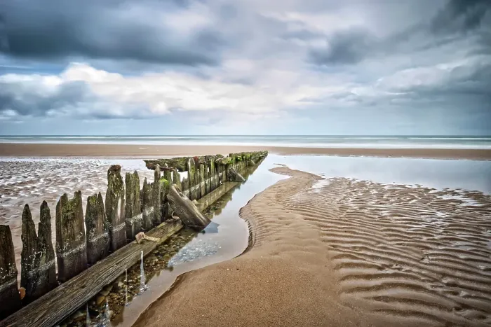 Framed Print : France. Francia. Normandy, Normandie, English Channel. Omaha Beach