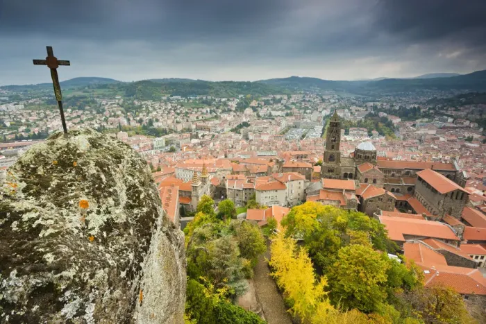 Framed Print : France, Haute-Loire Department, Auvergne Region, Le Puy-en-Velay, Cathedrale Notre-Dame