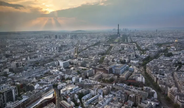 Framed Print : France, Ile-de-France, Paris skyline from the 56th floor of the Montparnasse tower Framed Print : France, Ile-de-France, Paris skyline from the 56th floor of the Montparnasse tower