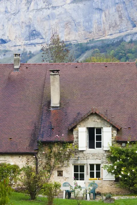 Framed Print : France, Jura Department, Franche-Comte Region, Les Reculees valley area