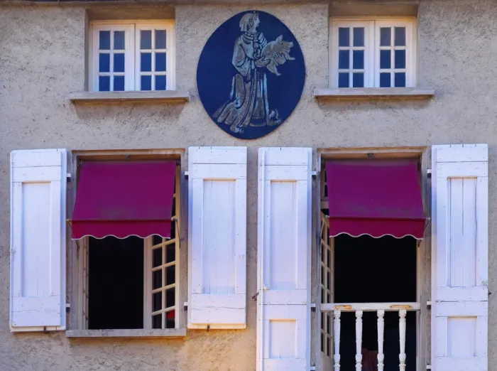 Framed Print : France, Languedoc, Carcassonne, Shuttered windows
