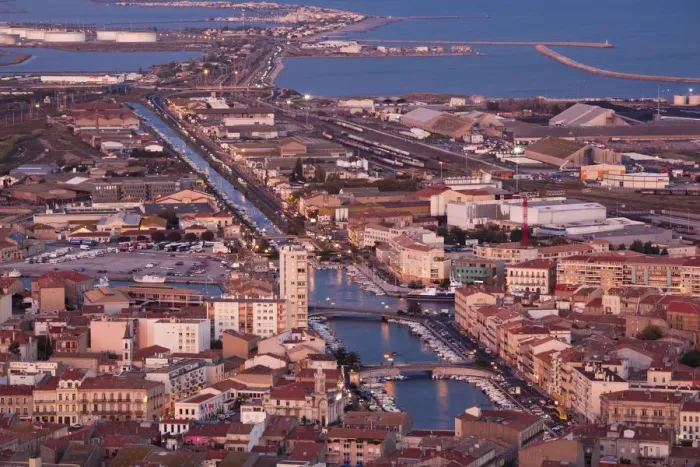 Framed Print : France, Languedoc-Roussillon, Herault Department, Sete, town overview from Mont St-Clair Framed Print : France, Languedoc-Roussillon, Herault Department, Sete, town overview from Mont St-Clair