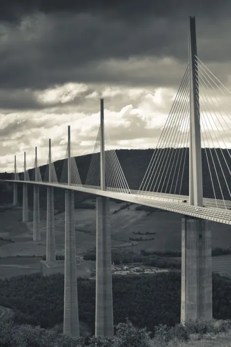 Framed Print : France, Midi-Pyrenees Region, Aveyron Department, Millau, Millau Viaduct Bridge Framed Print : France, Midi-Pyrenees Region, Aveyron Department, Millau, Millau Viaduct Bridge